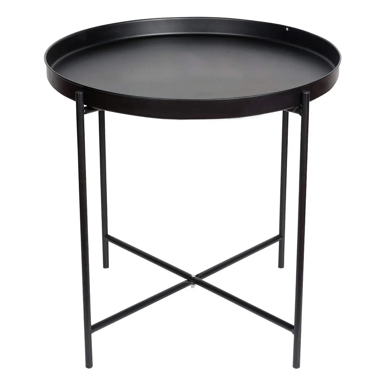 Черный металлический стол поднос
