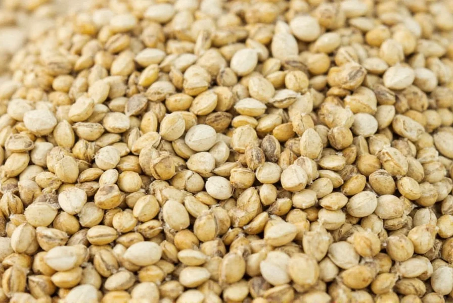 Close-up of various spice substitutes for fennel seeds including anise, dill, and caraway