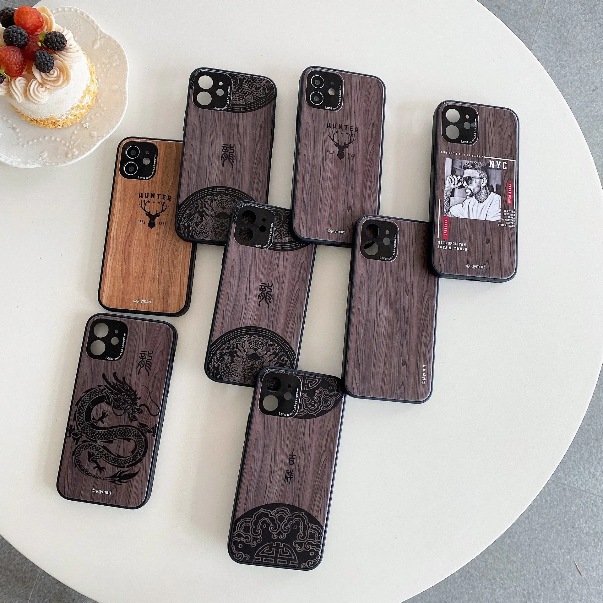 

Custom PU Leather Phone cases High Quality TPU Metal Lens Protector Cover For iphone 11 12 13 Pro Max Mobile Phone Cases, Customizable,wood grain