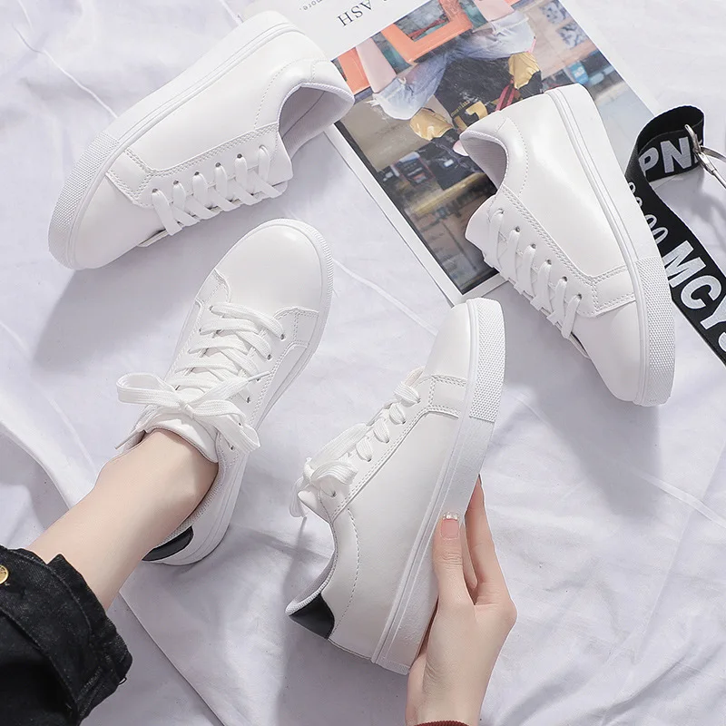 

custom simple style white chunky shoe for your own logo, White/black
