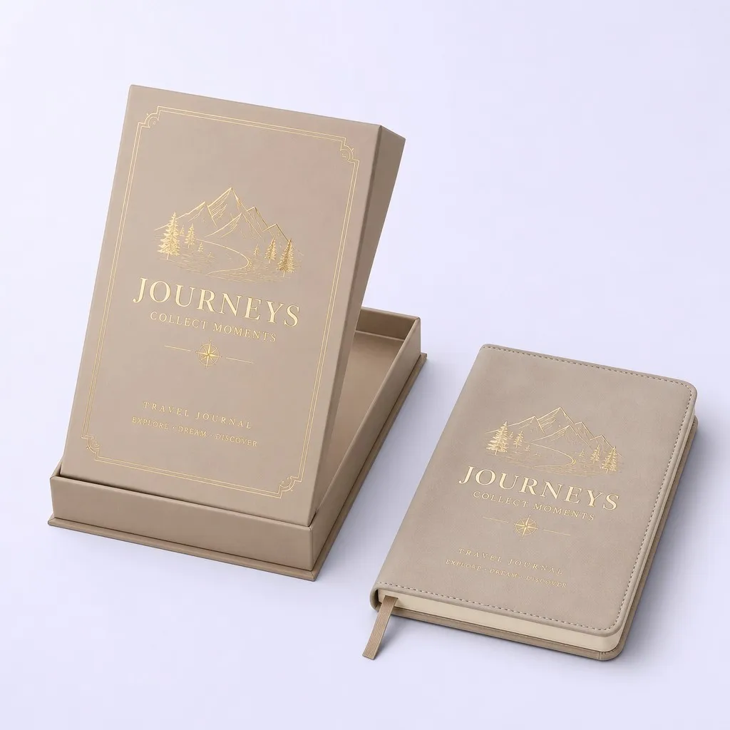 Luxury Packaging - Rigid Two-Piece Gift Box with Matching Journal