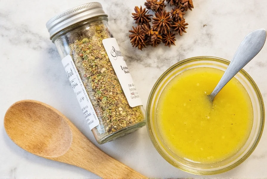 Pineapple vinaigrette on a salad