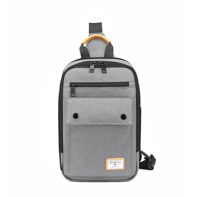 

Custom Schoudertas Men Chest Bag Canvas Cellphone Sling Bag Women Sling Bag