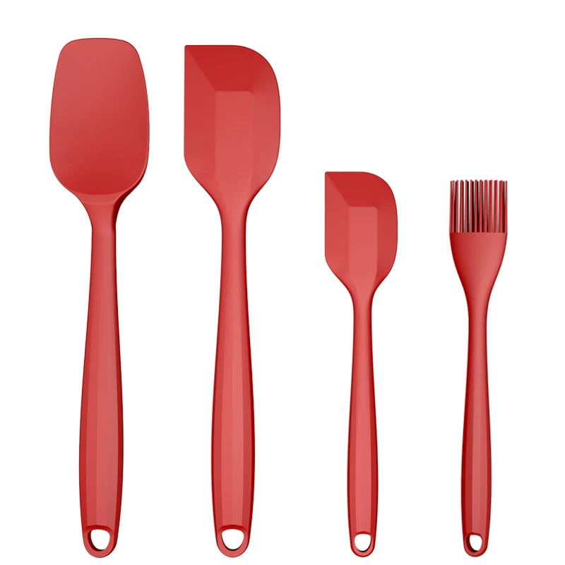 

espatula silicona Multi-function Kitchen Silicone Baking Scraper 4 Set Silicone Spatula Set Heat Resistant spatula set
