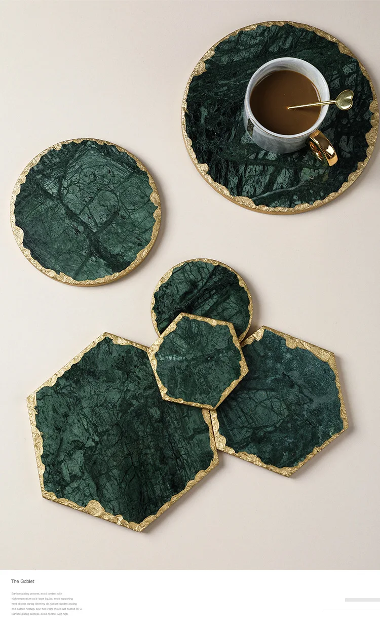 China Factory Custom Highend Catering Hotel Square Marble Coasters