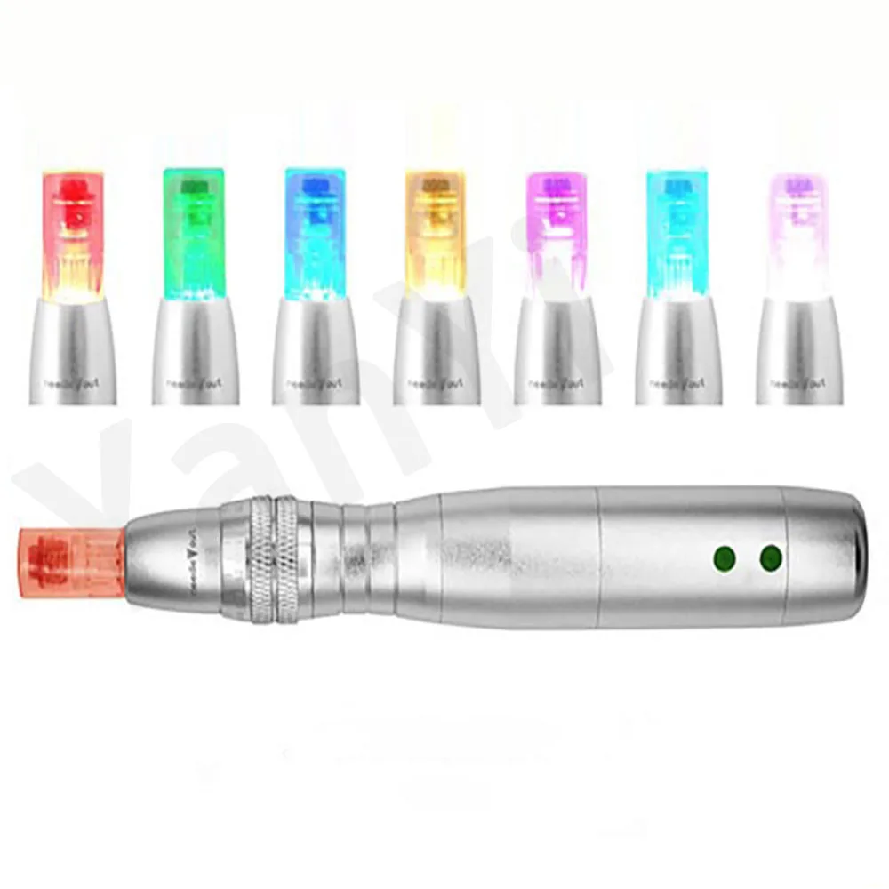 

YanYi Rechargeable 7 color LED Photon 12 Needle Electric Derma Stamp Pen