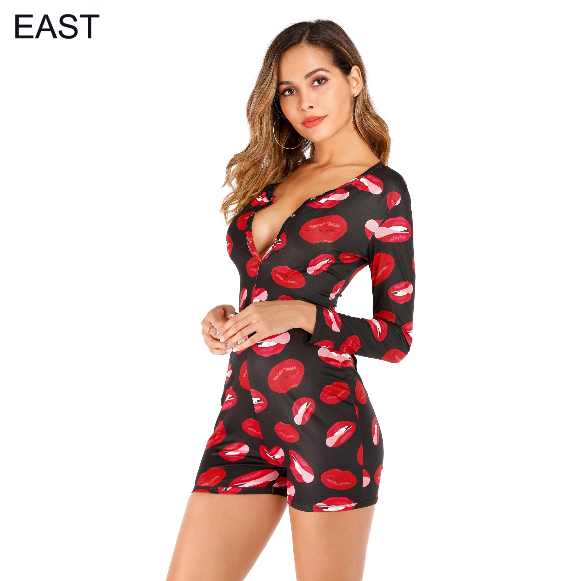 

Wholesale high quality custom printing summer onesie ladies women, Customized color