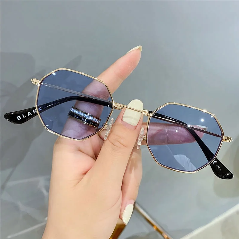 

2022 New Vintage Octagon Wholesale Sunglasses Custom Logo Vendor Shades Metal High Quality Sunglasses for Men Women, 6 colors