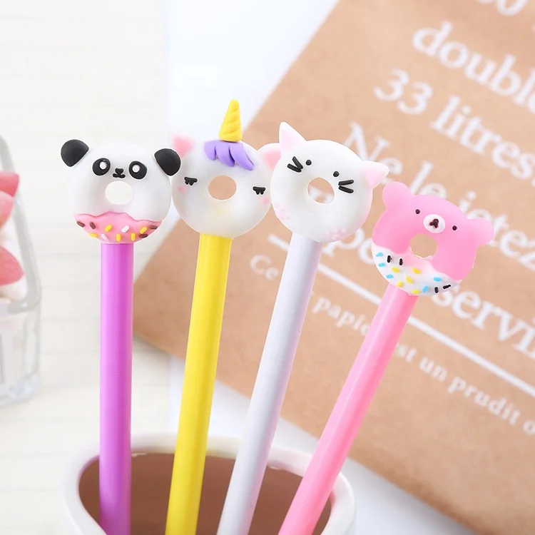 

2023 New cartoon creative unicorn design girl cute gel pen for kids