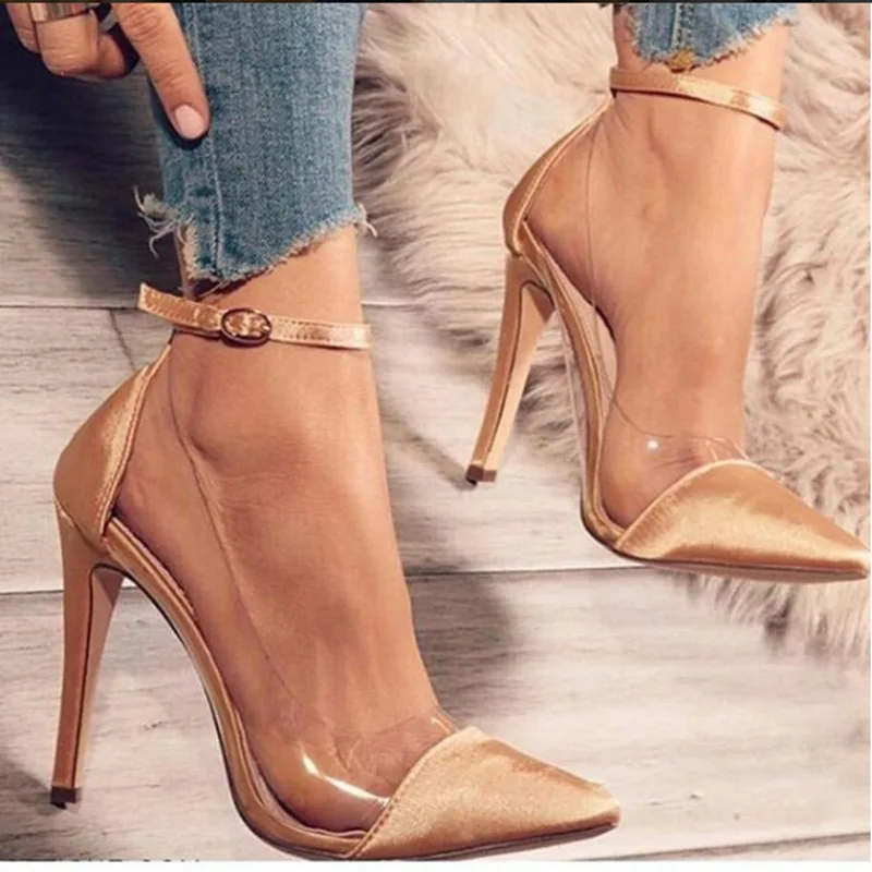 

2021 Fashion sexy ankle buckle strap ladies sandals shoes women high heel shoes Stiletto Pumps