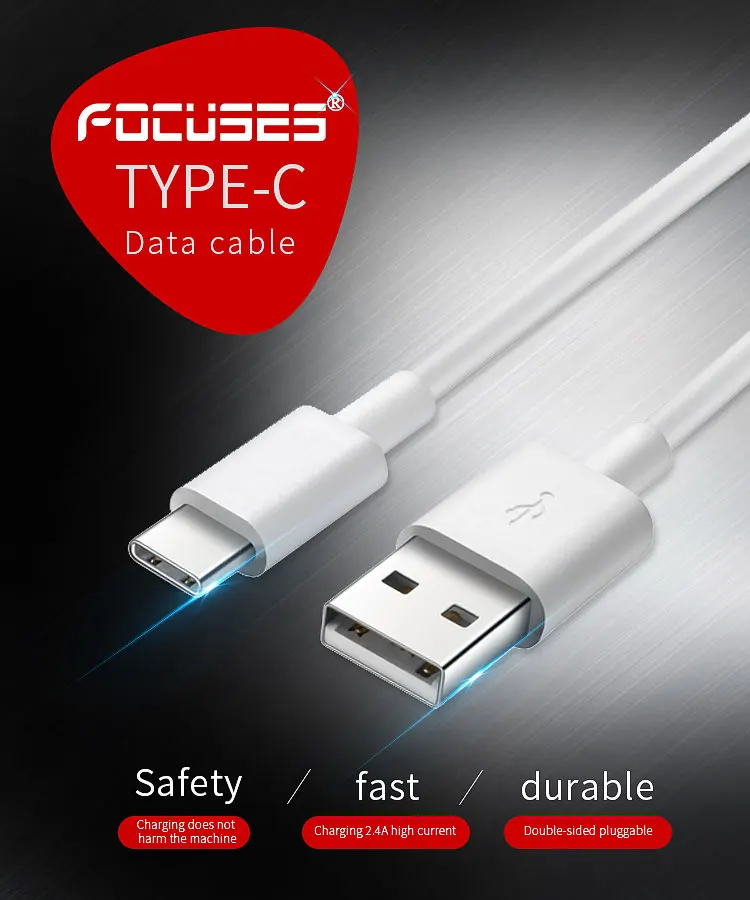 Focuses 1M 2M 3M PVC Data Usb Cable Android Phone Type C Usb Cable For Samsung Mobile Phone Charger Sync USB C Data Cable - ANKUX.COM