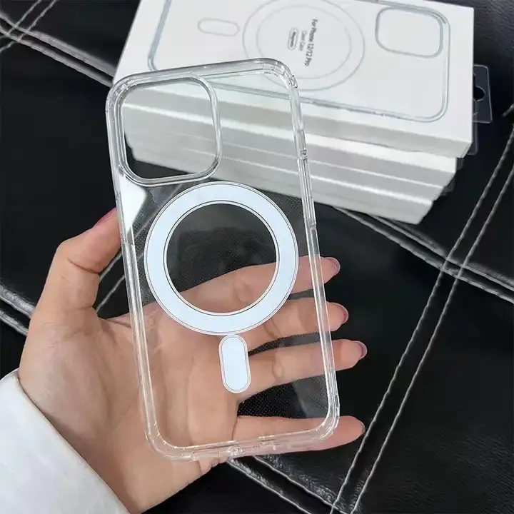 

Original Quality Magnetic Magsafing Wireless Charging Transparent Clear Shockproof Phone Case For iPhone 14 15 Pro Max Cases