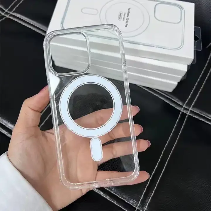 Original Quality Magnetic Magsafing Wireless Charging Transparent Clear Shockproof Phone Case For iPhone 14 15 Pro Max Cases