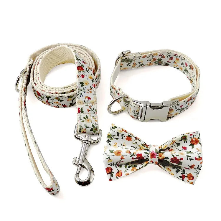 

Customized Amazon Hot Sale New Pattern Durable Dog Collar Leash Set, As shown below