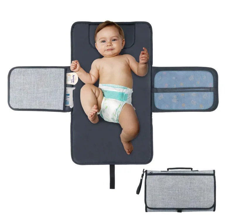 

New Design Custom Portable Baby Travel Changing Mat Folding Portable Diaper Wipe Clean Waterproof Nappy Bag