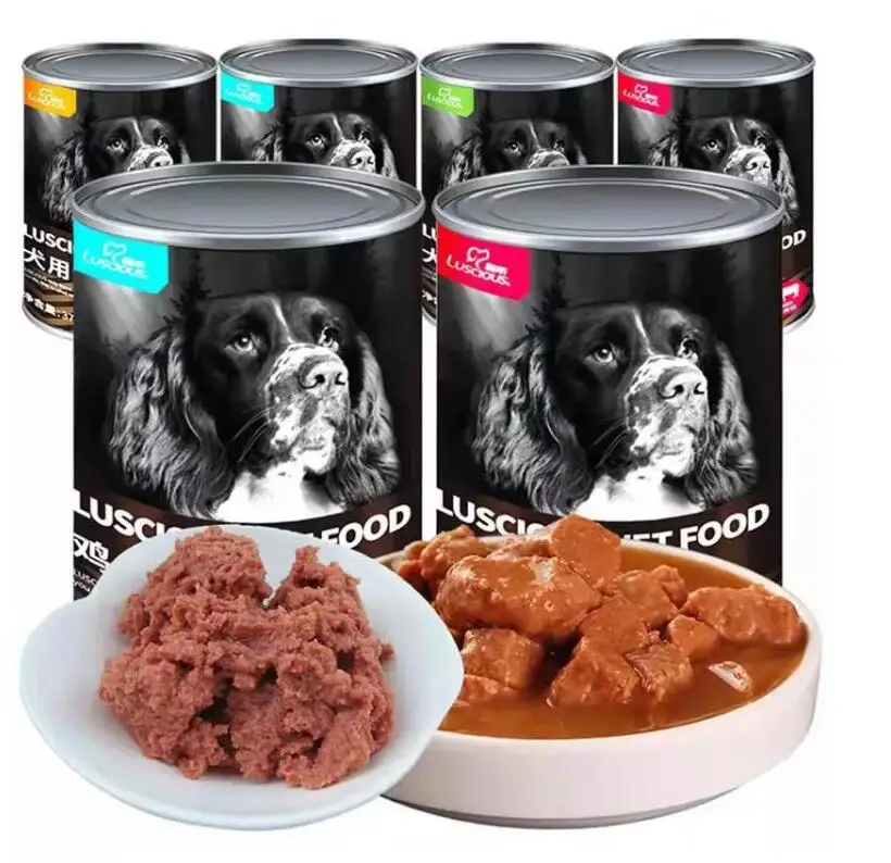 

factory direct Canned dog food 375g/can Chicken/beef formula can be mixed with food nutrition and fattening wet food dog snacks