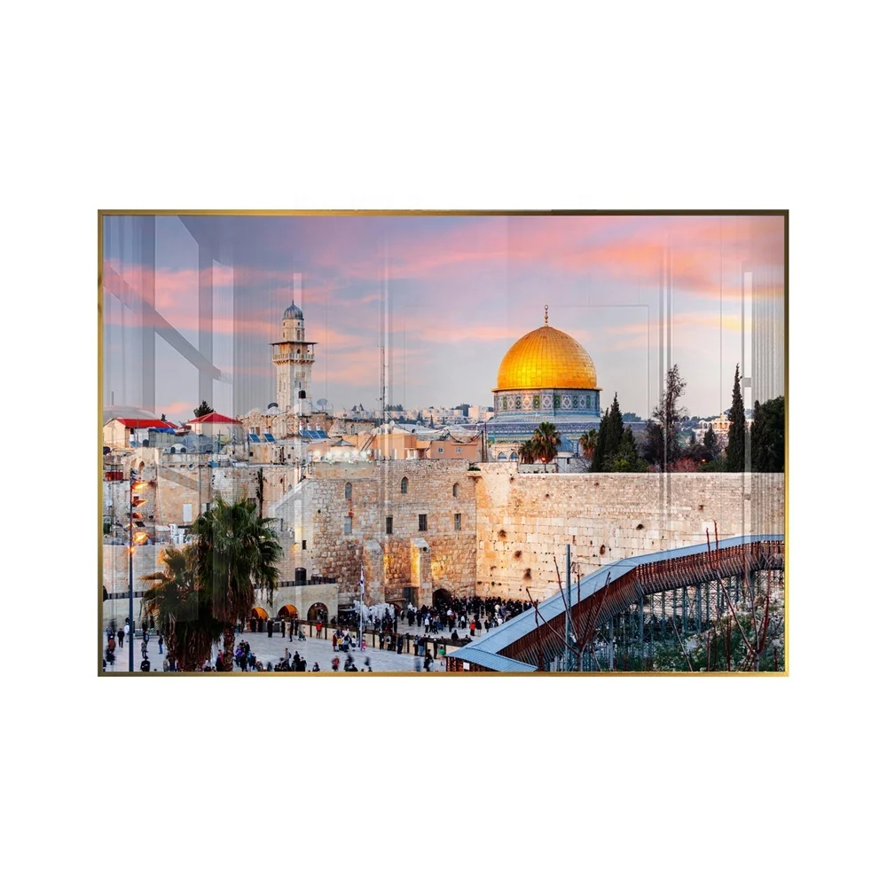 

Islamic Calligraphy Print Modern Wall Art Islamic Landscape Print Picture islamic Painting Crystal Porcelain Painting
