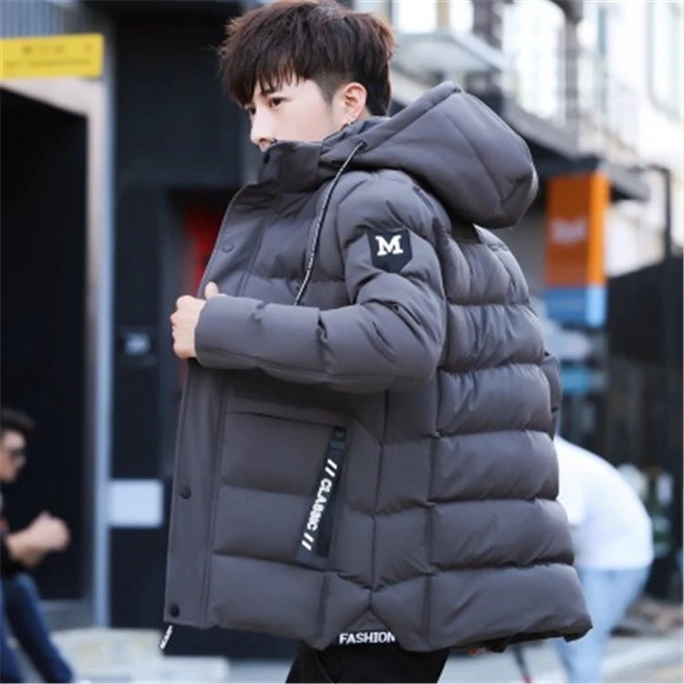 

hot sale plus velvet thicken hooded windproof waterproof slim winter mens jacket and coats