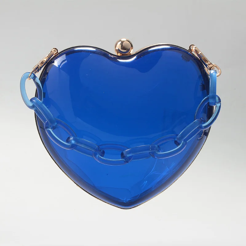 

Cute Handbags Crossbody Women Clear Heart Shaped Clutch Purse