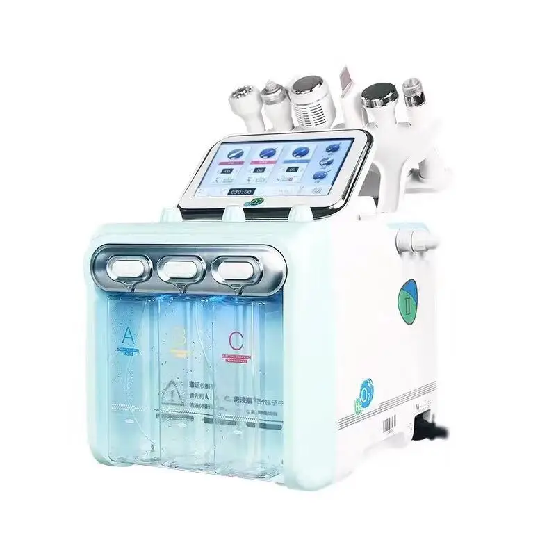 

Free shipping hot sale 6 in 1 hydro dermabrasion Multi-Functional Beauty Equipment for salon use with CE, White