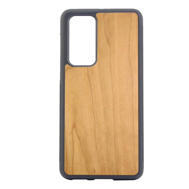 

For Huawei P40 non-slip shockproof TPU PC back cover wood mobile case manufacturer phone case shockproof