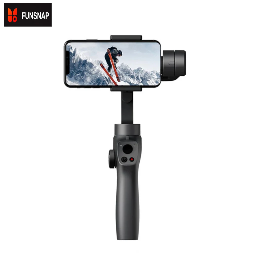 

2022 NEW FUNSNAP Capture Foldable 3-Axis Handheld Gimbal Stabilizer Smartphone Capture Selfie Stick For Xiaomi iPhone 13 Huawei, Black/grey