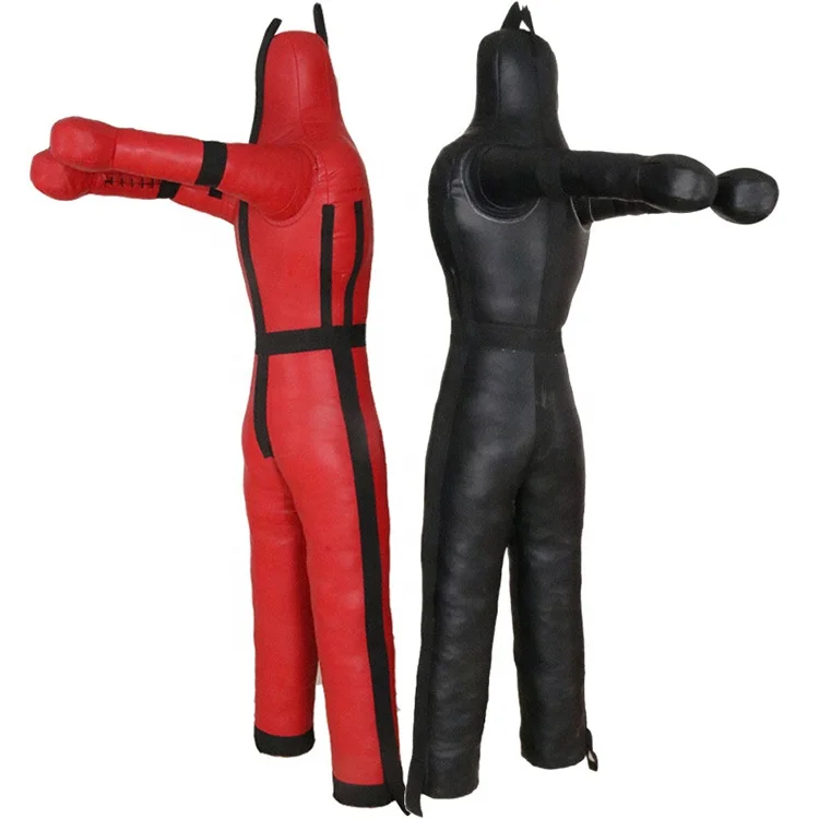

Fire Drill Training Two-Leg Dummy MMA Grappling Wrestling Dummy Unfilled, Black&red