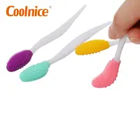 

2 in 1 Fuller lip Appearance Easy Apply face nose Double Side Brush Tool Silicone Exfoliating Lip Brush