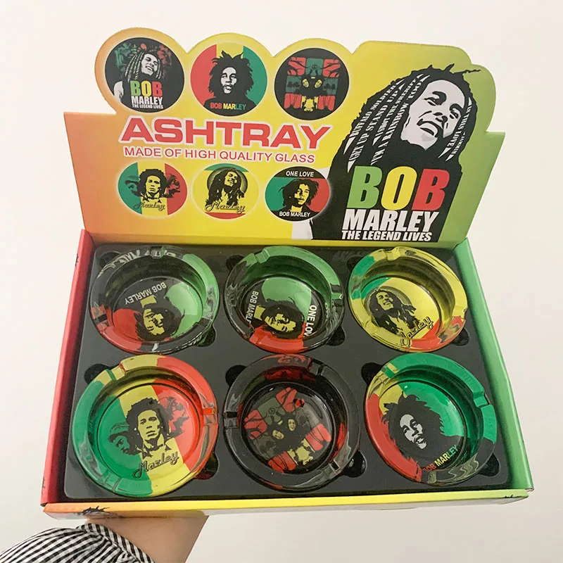

Wholesale Small Cheap Custom Logo Cigarette Glass Ashtray, Mixed