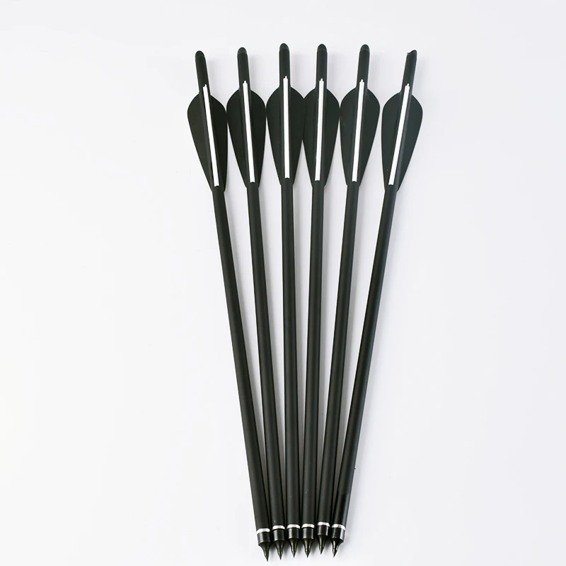 

12pcs/lot Hunting Archery Carbon Arrow 16\" 20\" 22\" length For Crossbow Bolts Arrow With 4\" vanes Replaced Arrowhead/Tips