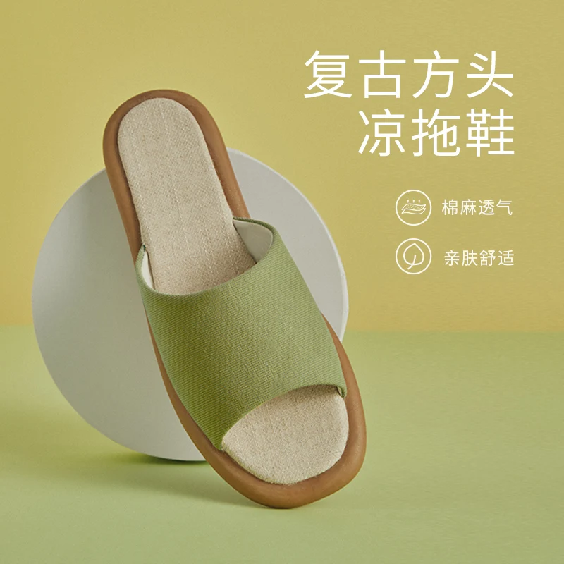 

UTUNE Home Non-Slip Indoor Slippers For Women's Fashion Comfortable Slippers Linen Cozy Sandals, Multi color