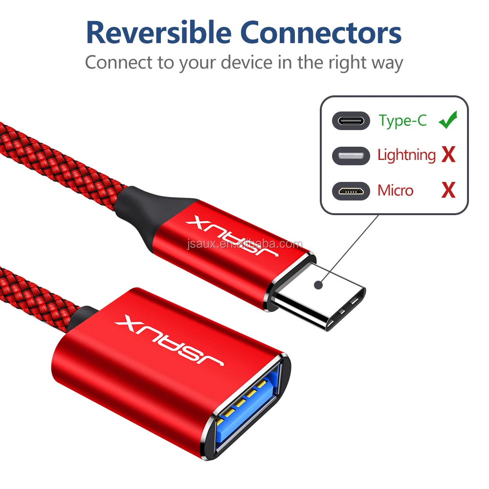 Jsaux Usb Type C Male To Usb 30 Female Otg Cable Buy Otg Cableotg Usb Cableusb Otg Cable 6069