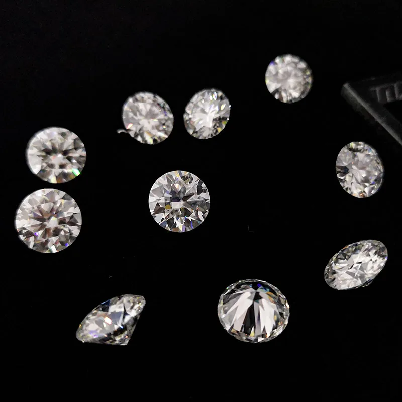 

Wholesale Price Full size GRA Certificate Round loose stones D Color VVS diamond moissanite