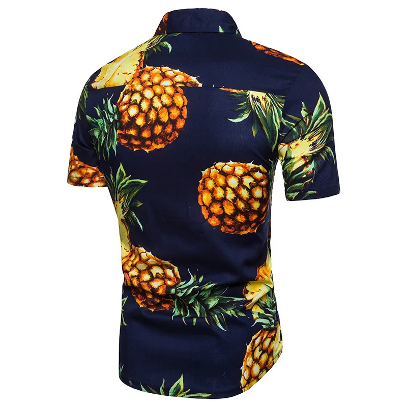 

Wholesale Tropical Shirts Printed Custom Short Sleeve Shirts Camisa Masculina Hawaiian Shirts For Men