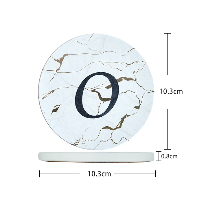 

Promotional High Quality Stand Size Sublimation White Ceramic Sandstone Drink Coaster