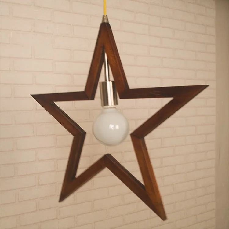 Modern Lighting Wooden Chandelier Ceiling Hanging Light Nordic Natural Wood Lamps For Decorations