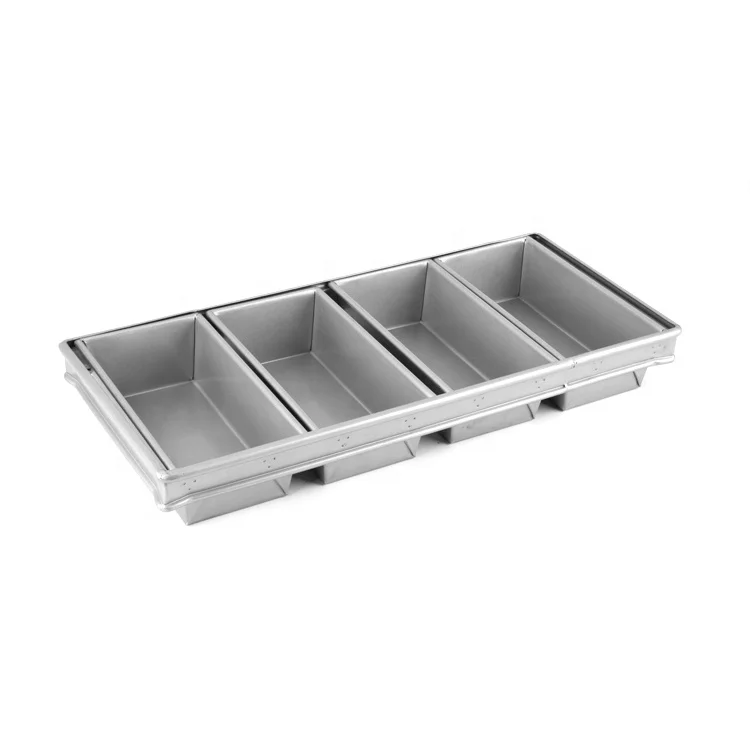 

4 slotted baking loaf pan baking tray toast box bread molding bread baking Alumminum steel toast box for bakery