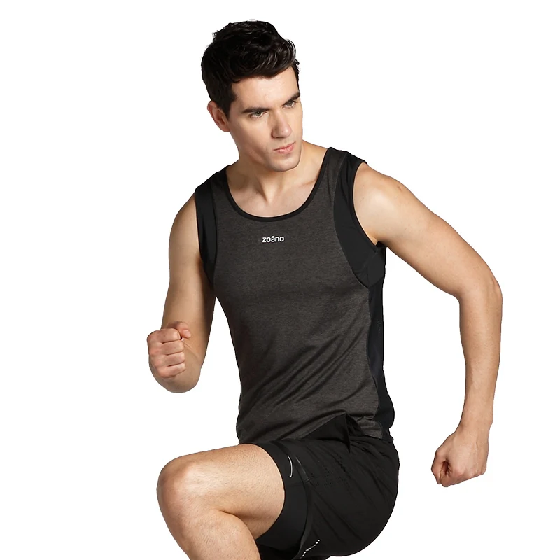 

Mens basic hot sell breathable sport crop tank top, Customized color