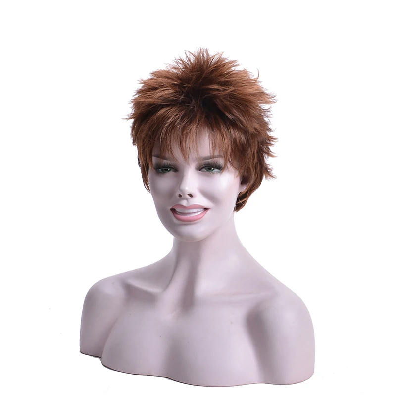 

Hot Selling Afro Women Short Kinky Curly Hair Wigs Small Curly Soft Short Wigs With Bangs