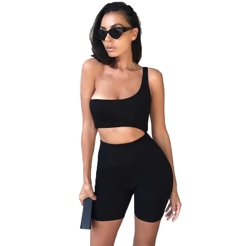 

oem 2020 new latest women private label plus size strap solid color one piece yoga suspender ripped Tube top jumpsuits