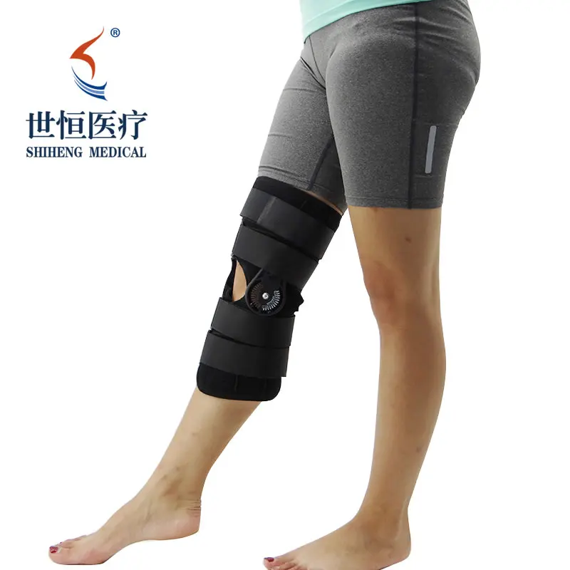 

Adjustable Hinged Knee Brace Support Patella Stabilizer Wrap Orthopedic Knee Pads Joint Pain Relief, Black