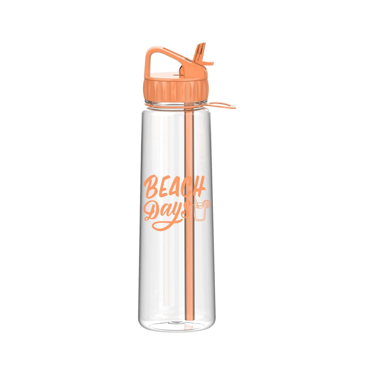 Wholesale 400ml  700ml 900ml Clear Plastic Sports Water Bottle with Flip Straw BPA Free  Material Direct Drinking for Hiking