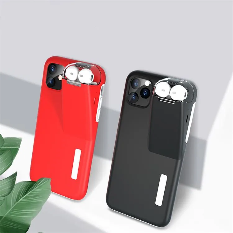 

Creative integrated TWS Headset storage phone case headset charging bin applicable air pods1 2 Mobile phone protective case