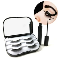 

3d mink magnetic eyelashes with magnetic eyeliner 3 pairs/set mink eyelashes magnetic eyelashes