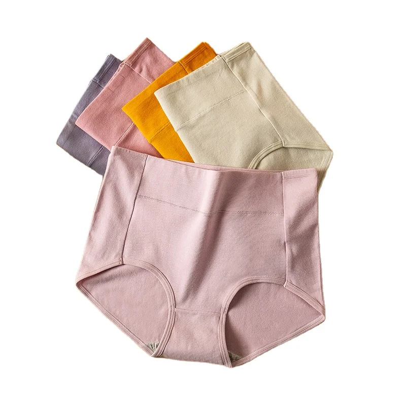 

High Waist Pure Cotton Panties Women Body Shaper Sexy Ladies Briefs Underwear Slimming Breathable Underpants Female Lingerie