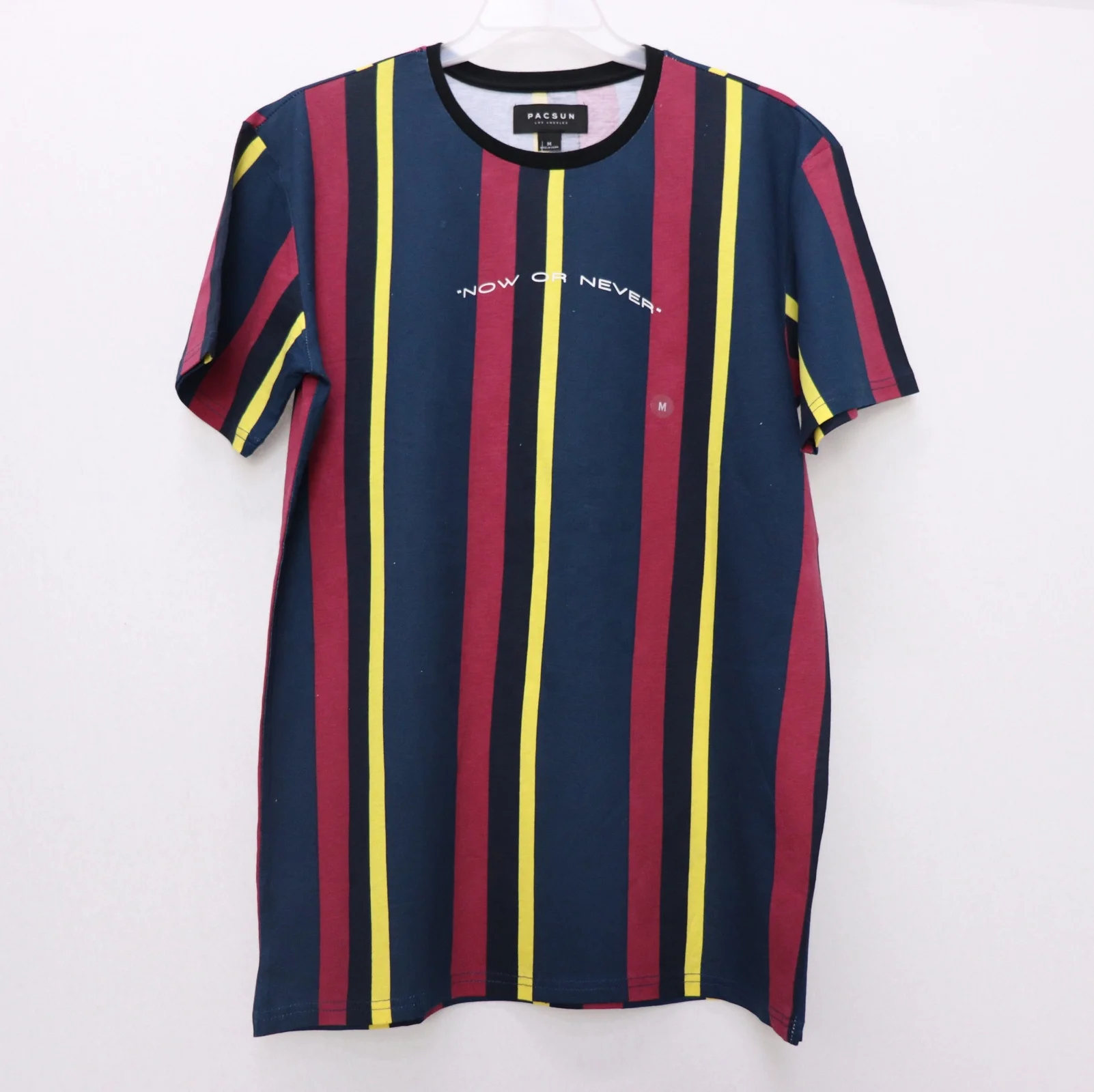 

In Stock Silk Screen Printing Wholesale Mens vertical stripe Striped T Shirt