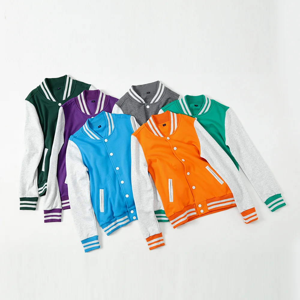 

Fashion sport jacket wholesale logo custom baseball jacket OEM design cotton unisex Varsity Jacket