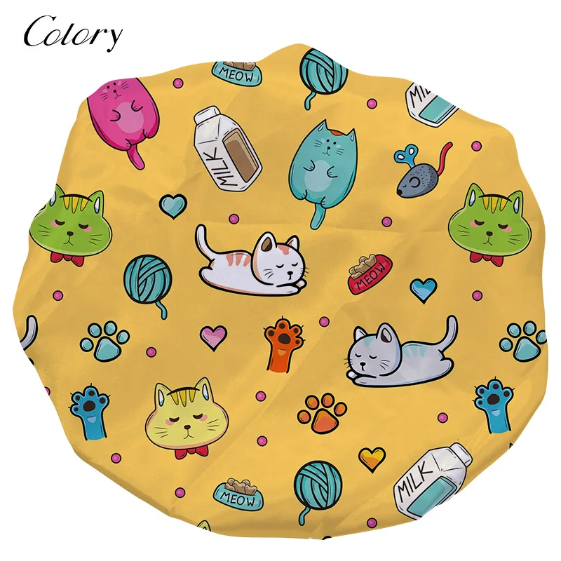 

Colory Cloth Bath Shower Cap Funny, Customized color