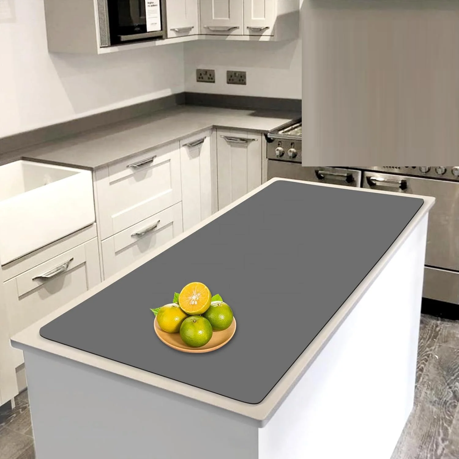 Silicone Kitchen Counter Dish Drying Mat100% Food Grade Silicone MatFDA Heat Resistant Non slip Kitchen MatCustomized Any Size