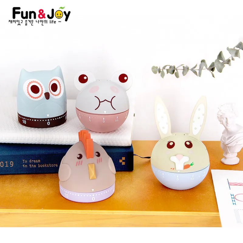 
Student Kitchen Alarm Clock Cute Design 60 Minutes Animal Shaped Mechanical Countdown Kitchen Timer 